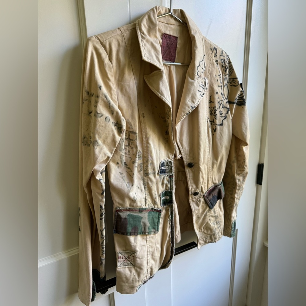 Ripley U.S.R.C Embroidered Utility Jacket Patchwork Print Size S - Picture 2 of 12